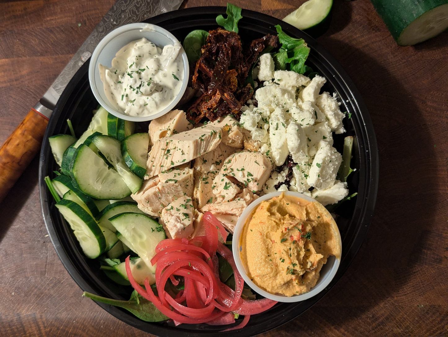 (SPECIAL!) Herb Roasted Chcken & Hummus Salad (49g Protein)