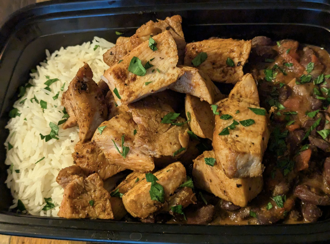 Red Beans & Rice w/ Grilled Pork (57g Protein)