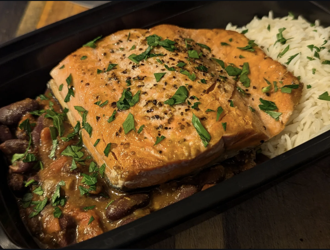 Red Beans & Rice w/ Sockeye Salmon (55g Protein)