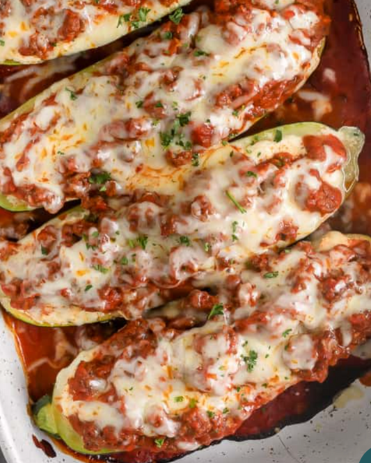 (SPECIAL) Bolognese Zucchini Boats (49g Protein)