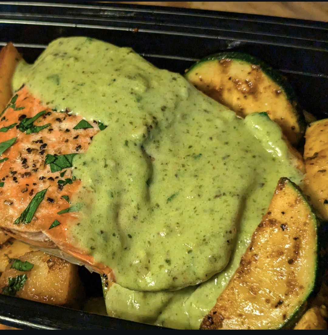 Sockeye Salmon Pesto (Low Carb)