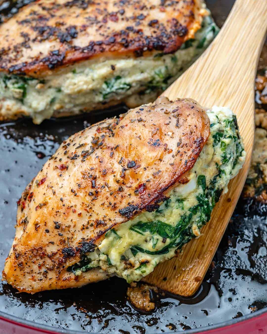 (NEW!) Spinach & Mozzarella Stuffed Chicken Breast (low carb)