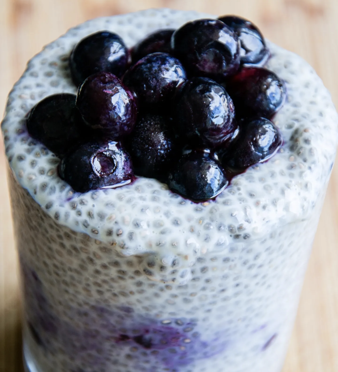 Blueberry Chia Seed Pudding (44g Protein)