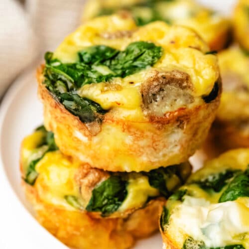 Turkey Sausage, Feta, & Spinach Egg Bites (40g protein)