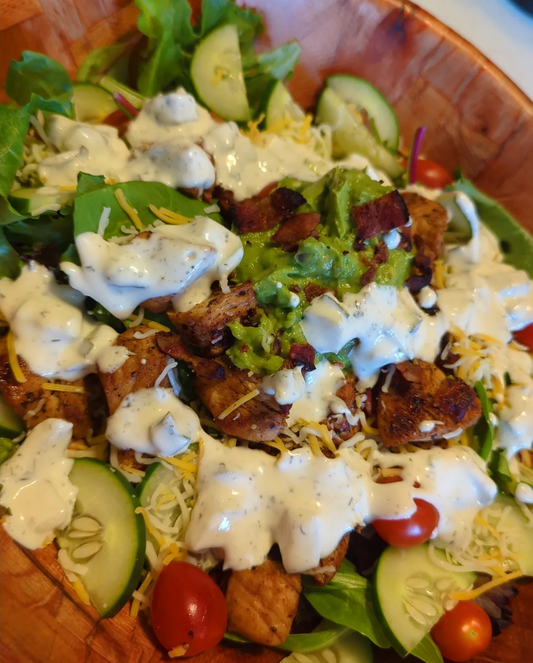 (SPECIAL!) Chicken, Bacon, Avocado Salad (53g protein)